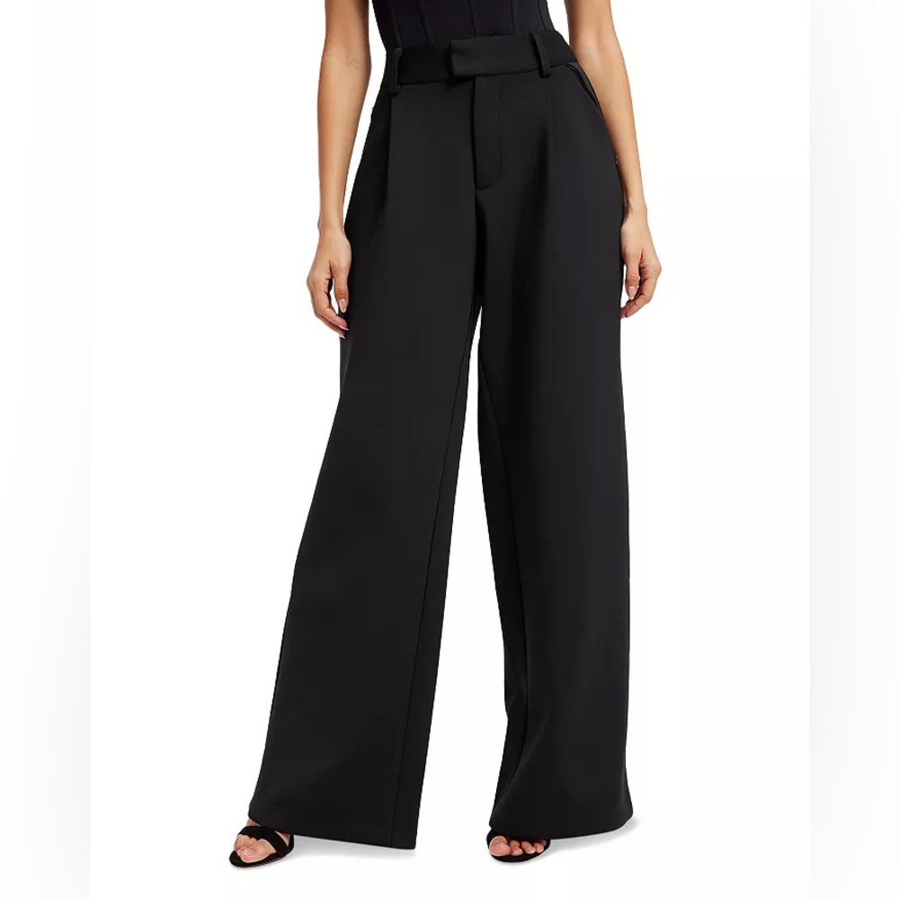 Elegant Black Wide-Leg Women's Pants
